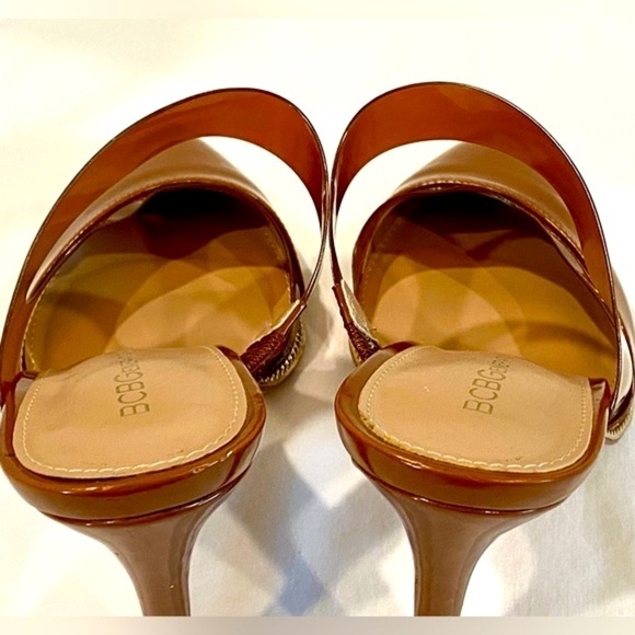 BCBGeneration Brown Heels in Transparent Vinyl Women’s Size 8.5 - Picture 5 of 13